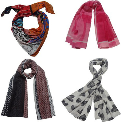 

Mesmerize Printed Cotton Women's Scarf, Multicolor