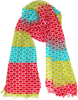 

Dushaalaa Printed Silk Women's Scarf, Multicolor