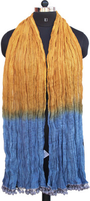 

VR Designers Solid Cotton Women's Stole, Blue;orange