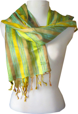

Dushaalaa Striped Silk, Viscose Women's Scarf, Multicolor
