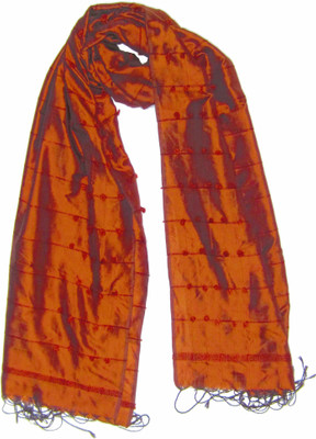 

Dushaalaa Striped Silk Women's Scarf, Multicolor