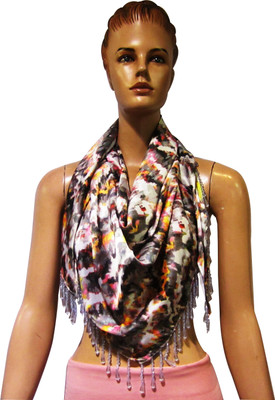 

Sam Inc Graphic Print Satin Girl's Scarf, Multicolor