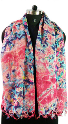 

VR Designers Printed Linen Women's Stole, Pink