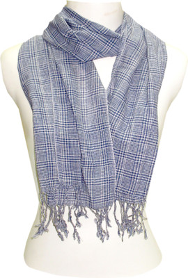 

Dushaalaa Checkered coton Women's Scarf, Navy