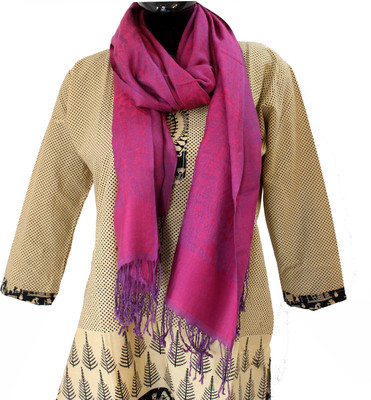 

Baba Handicrafts Graphic Print Cotton-Silk Women's Stole, Multicolor