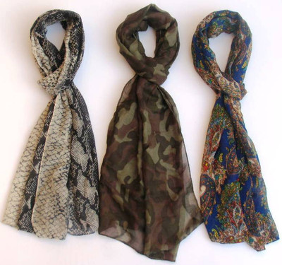 

Letz Dezine Printed Poly cotton viscose Women's Scarf, Multicolor