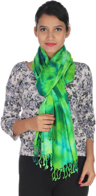

Quetzal Printed Woolen Women's Stole, Blue;green