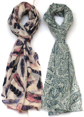 

Letz Dezine Printed Poly cotton viscose Women's Scarf, Multicolor