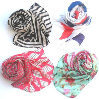 

Letz Dezine Printed Poly cotton Viscose Women's Scarf