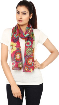 Anekaant Floral Print Cotton Blend Women Scarf