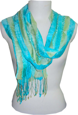 

Dushaalaa Striped Silk, Lycra Women's Scarf, Multicolor
