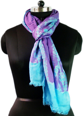 

VR Designers Printed Viscous Women's Stole, Blue;purple