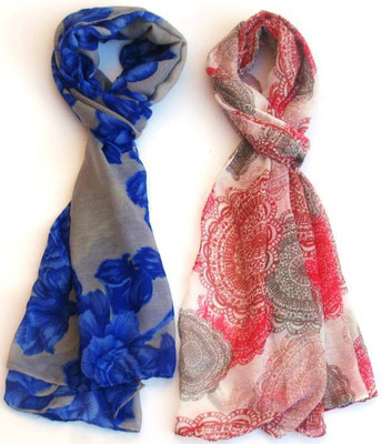 

Letz Dezine Printed Poly cotton viscose Women's Scarf, Multicolor