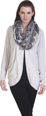 

Famous Printed Rayon Women's Scarf, Grey