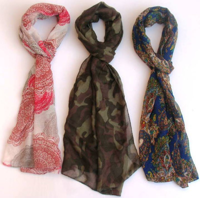 

Letz Dezine Printed Poly cotton viscose Women's Scarf, Multicolor