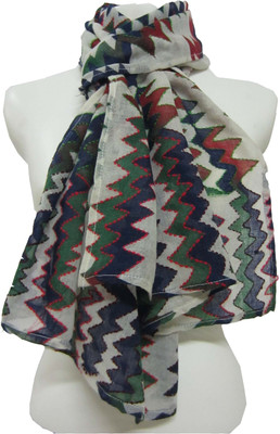 Dushaalaa Geometric Print Pure Wool Women