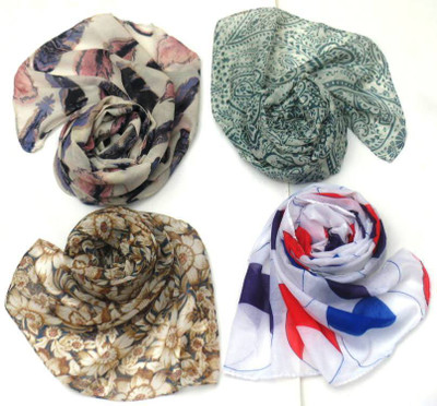 

Letz Dezine Printed Poly cotton viscose Women's Scarf, Multicolor