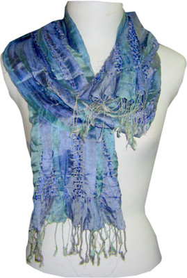 

Dushaalaa Striped Silk, Lycra Women's Scarf, Multicolor