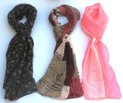 

Letz Dezine Printed Poly cotton Viscose Women's Scarf, Multicolor