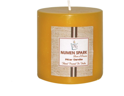 

Numen Spark Antique Sandalwood Scented Pillar (3" X 3")Candle With Smooth Finish(300 g)