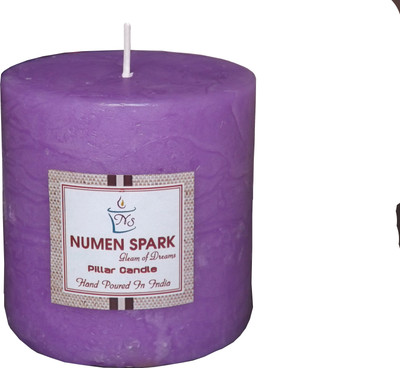 

Numen Spark True Lavender-Vanilla Scented Pillar (3" X 3")Candle With Rustic Finish(300 g)