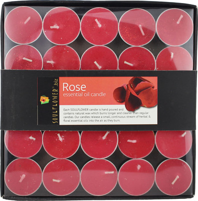 

Soulflower Rose Essential Oil Candle - Pack of 25