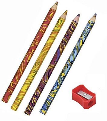 

Pigloo Rainbow Swirl Multicolor Lead Pencils School Set