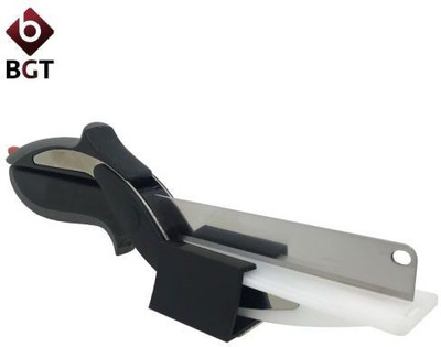 

Kartsasta 2 in 1 Kitchen Knife with Chopping Board To Replace All Kitchen Tool Scissors(Set of 1, Black)
