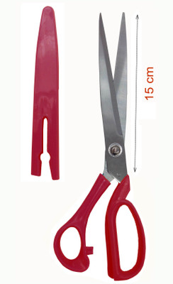 Styler K 31 Safety Cover Scissor Red Scissors(Set of 1, Red)