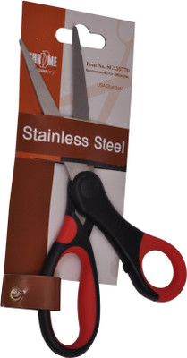 

Chrome Rubber Handle Scissors(Set of 6, Black, Red)