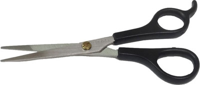 One Personal Care Salon Range Left/Right Handed Professional Barber Trimming Tool Scissors(Set of 1, Black, Silver)