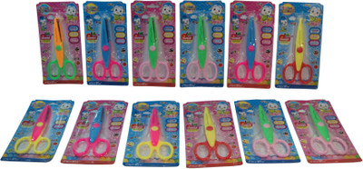 

Parteet Art and craft zig zag paper cutting scissor for Kids - Pack of 12Pcs Scissors(Set of 12, Multicolor)