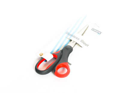 

Chrome Rubber Handle 9701R Scissors(Set of 6, Red, Black)