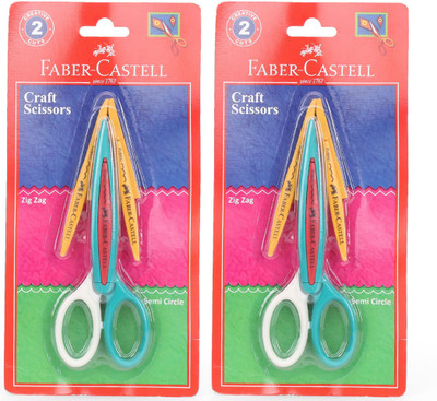 

Faber-Castell Creative Craft Scissors (Pack of 2) Scissors(Set of 2, Multicolor)