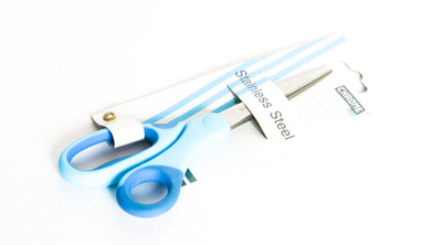 

Chrome Rubber Handle 9701L Scissors(Set of 6, Blue)
