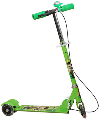 

unitoys 3 wheel metal floding with ledlights ,Hand brake and bell manual Scooter(Multicolor)