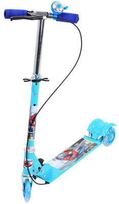 

unitoys scooter 3 wheel metal floding with led lights,Hand brake and bell (blue) Manual Scooter(muliti color)
