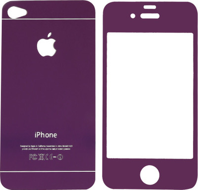 GadgetM Front and Back Screen Guard for Apple Iphone 4, Purple