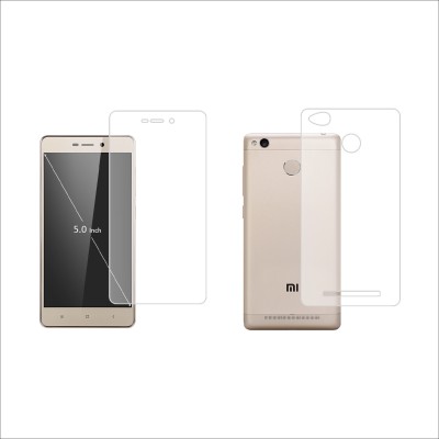 CASE CREATION Front and Back Screen Guard for Mi Redmi 3S Prime(Pack of 2)