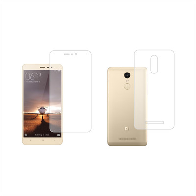 Case Creation Front and Back Screen Guard for Mi Redmi Note 3(Pack of 2)