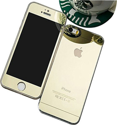 

EXOIC81 Front and Back Screen Guard for Apple iPhone 5 ,5S , 5G(Pack of 1), Gold