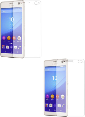 

MudShi Tempered Glass Guard for Sony Xperia C4(Pack of 2), Transparent