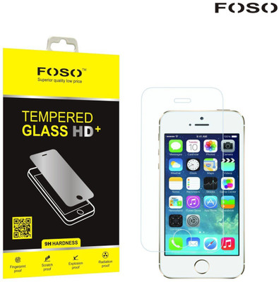 FOSO Tempered Glass Guard for Apple iPhone 5, Apple iPhone 5s, Apple iPhone 5C(Pack of 1)