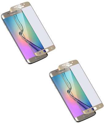 MudShi Tempered Glass Guard for Samsung Galaxy S6 Edge Golden Color(Pack of 2)