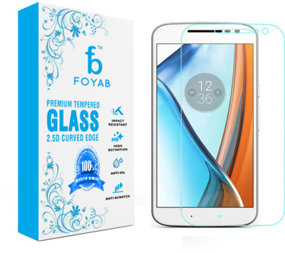 

Foyab Tempered Glass Guard for Motorola Moto G4, Transparent