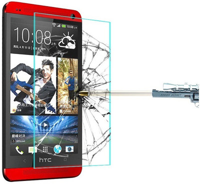 Heartly Tempered Glass Guard for HTC One M7 Single Sim 801e(Pack of 1)