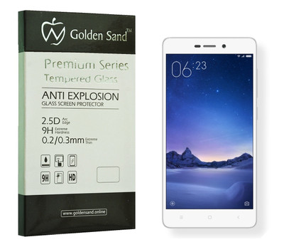 Golden Sand Tempered Glass Guard for Mi Redmi 3S Prime(Pack of 1)