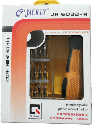 

Jackly JK6032A Repairing Interchangeable Precise Manual Tool Screwdriver Bit Set(Pack of 30)