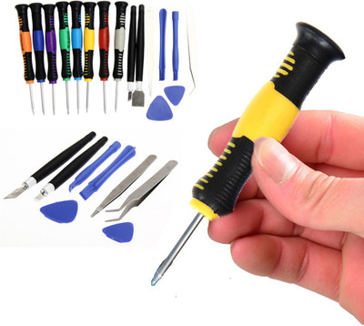 DIY Crafts New Repair Tool Kit for Mobile Phone 16 pcs Screwdriver For Toolset Tool Set Kit Mobile Phone 16 in1 Screwdriver For Gadget Screwdriver Bit Set(Pack of 16)