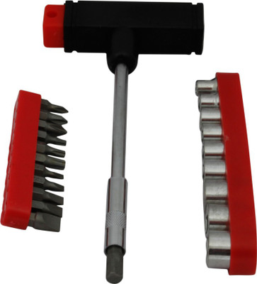 MEGA Professional pcs. T-Bar Booket & Bit Ratchet Screwdriver Set(Pack of 22)